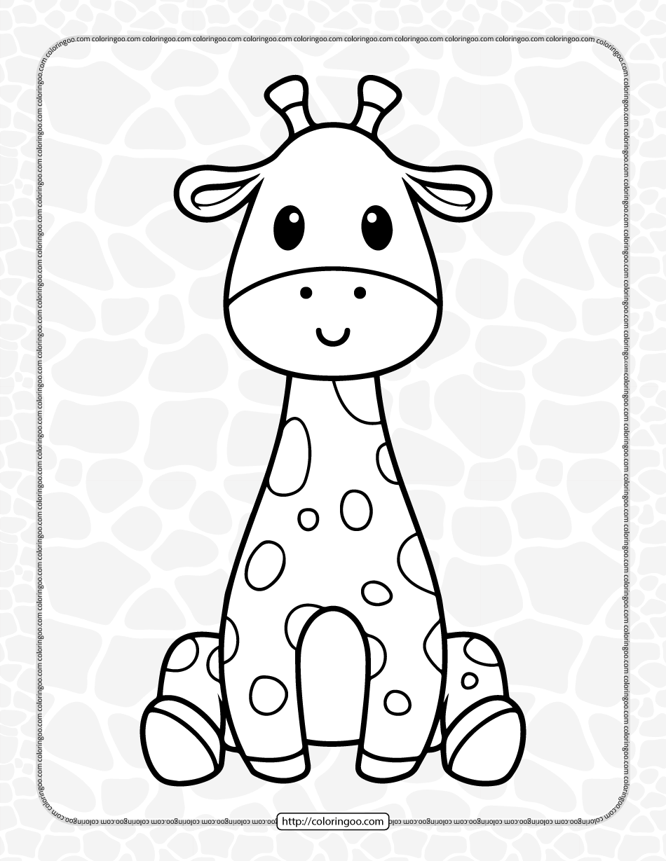 cute baby giraffe coloring pages