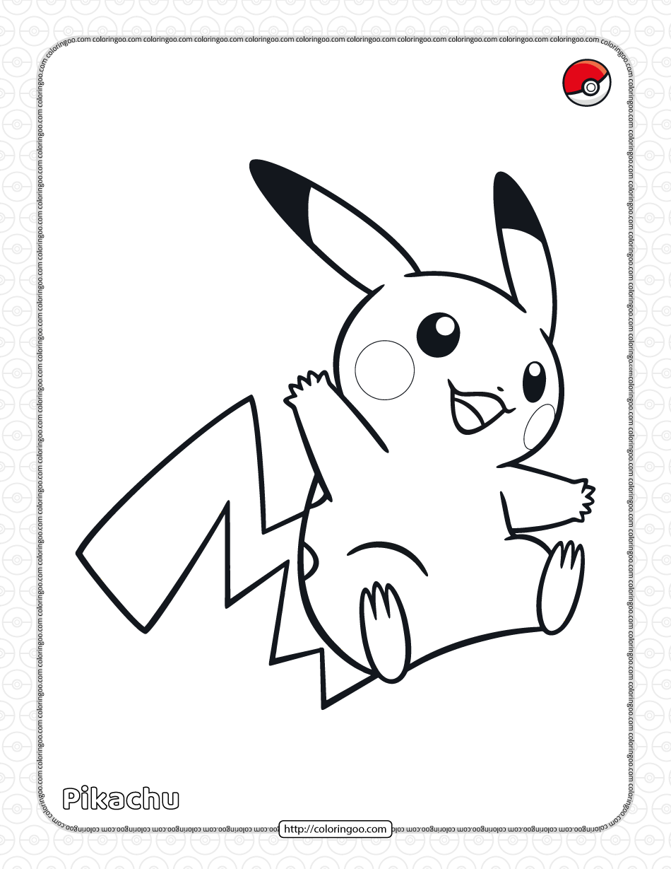 pokemon pikachu pdf coloring page