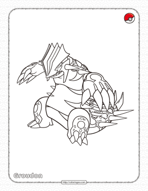 pokemon primal groudon coloring page