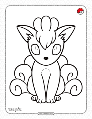 pokemon vulpix pdf coloring page