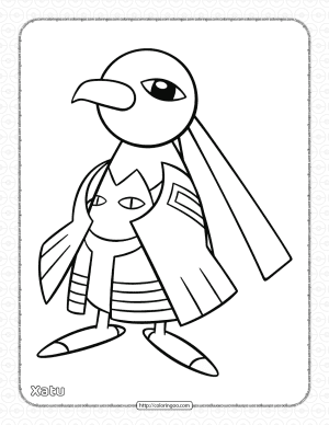 pokemon xatu coloring pages