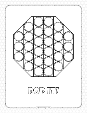 printable octagon pop it coloring pages