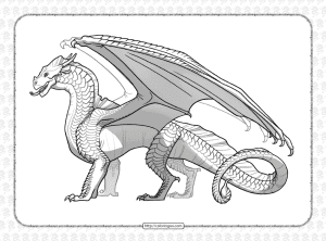 wings of fire sandwing dragon coloring page