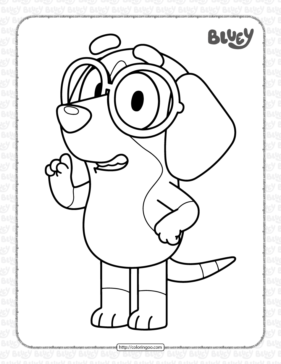 bluey honey coloring pages