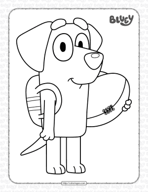 bluey lucky coloring pages