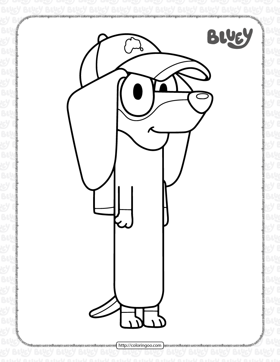 bluey snickers coloring pages