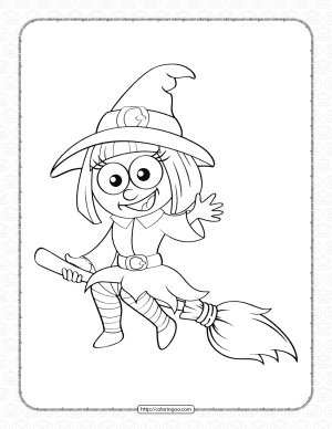 halloween witch pdf coloring pages