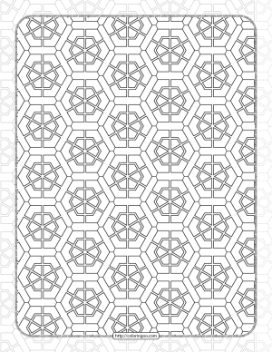 hexagon shapes and patterns for coloring