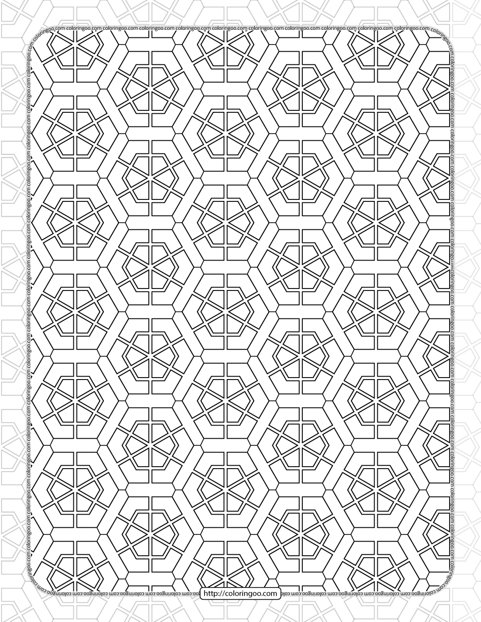 hexagon shapes and patterns for coloring