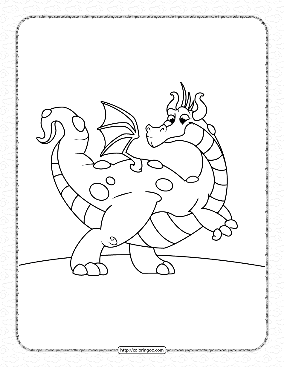 little winged dragon coloring pages