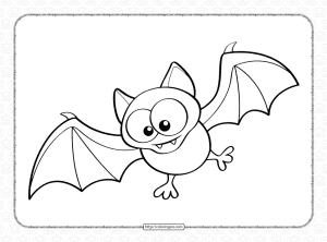 printable halloween bat coloring pages