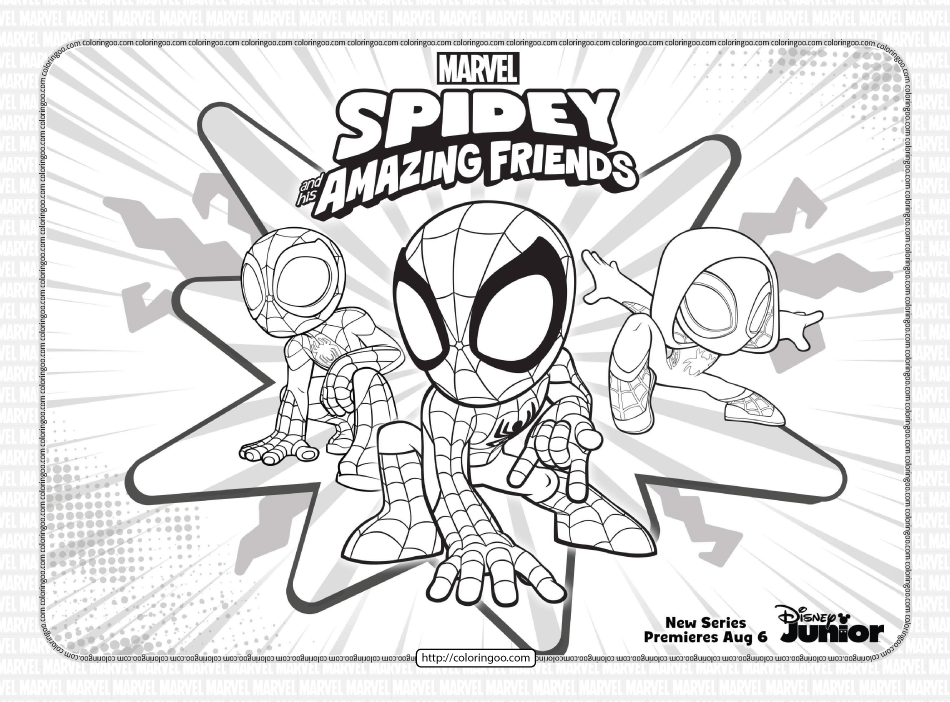 spidey and his amazing friends coloring pages