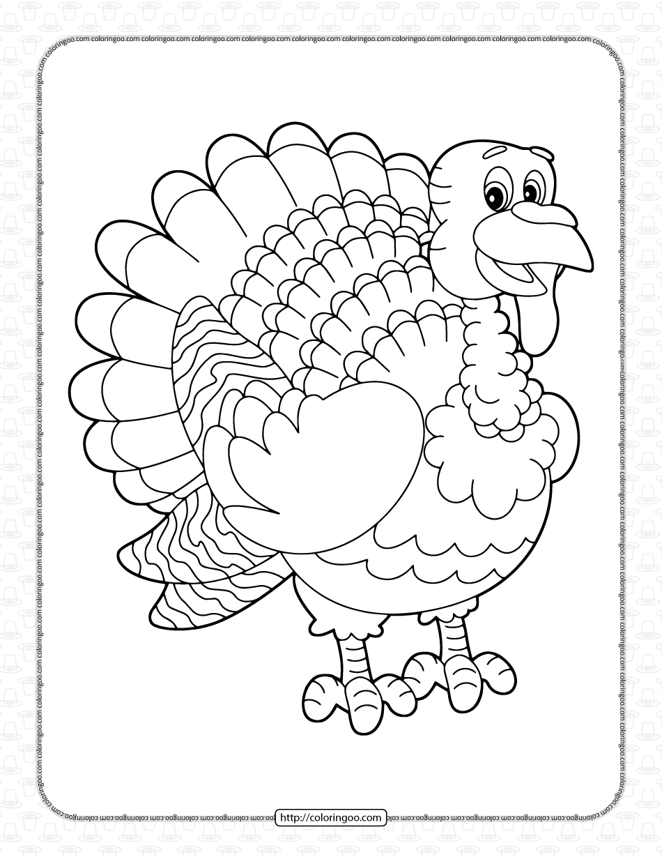 free printable turkey coloring pages