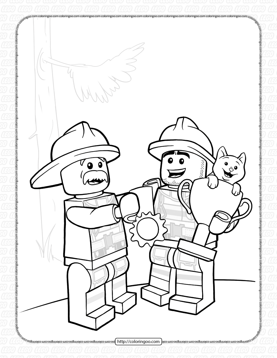 lego city rescue mission coloring pages