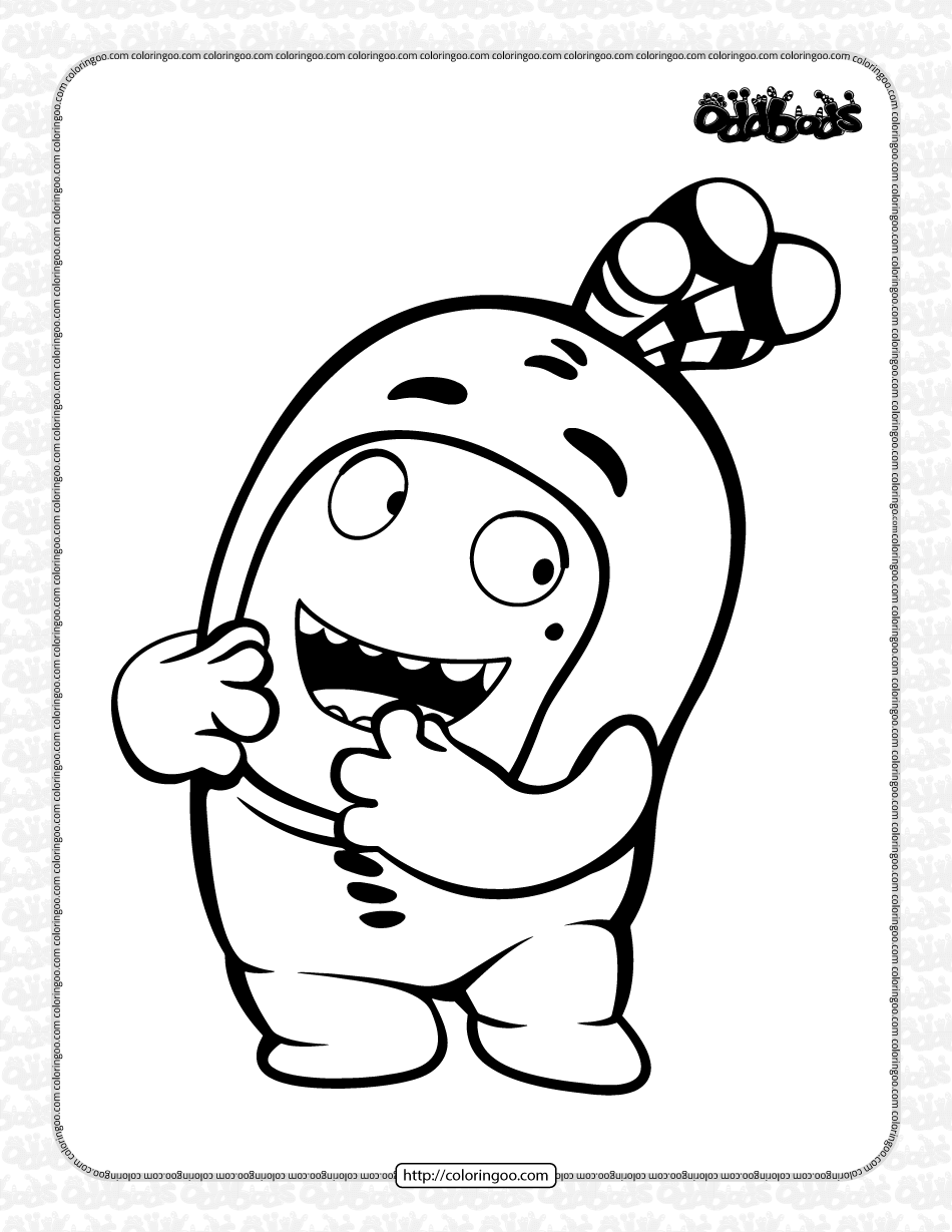 Oddbods Bubbles Coloring Pages