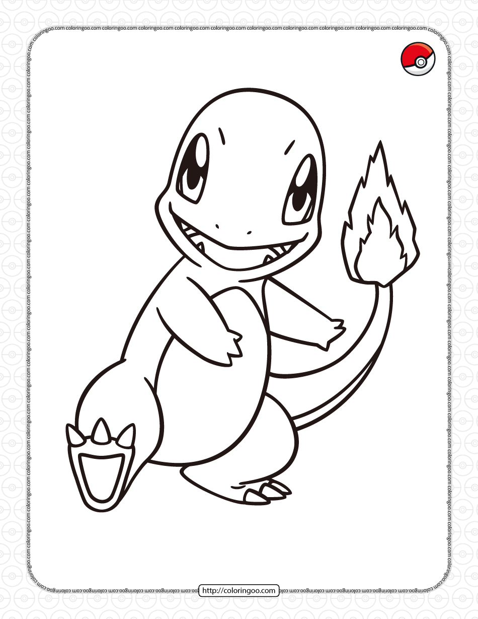 pokemon charmander coloring pages