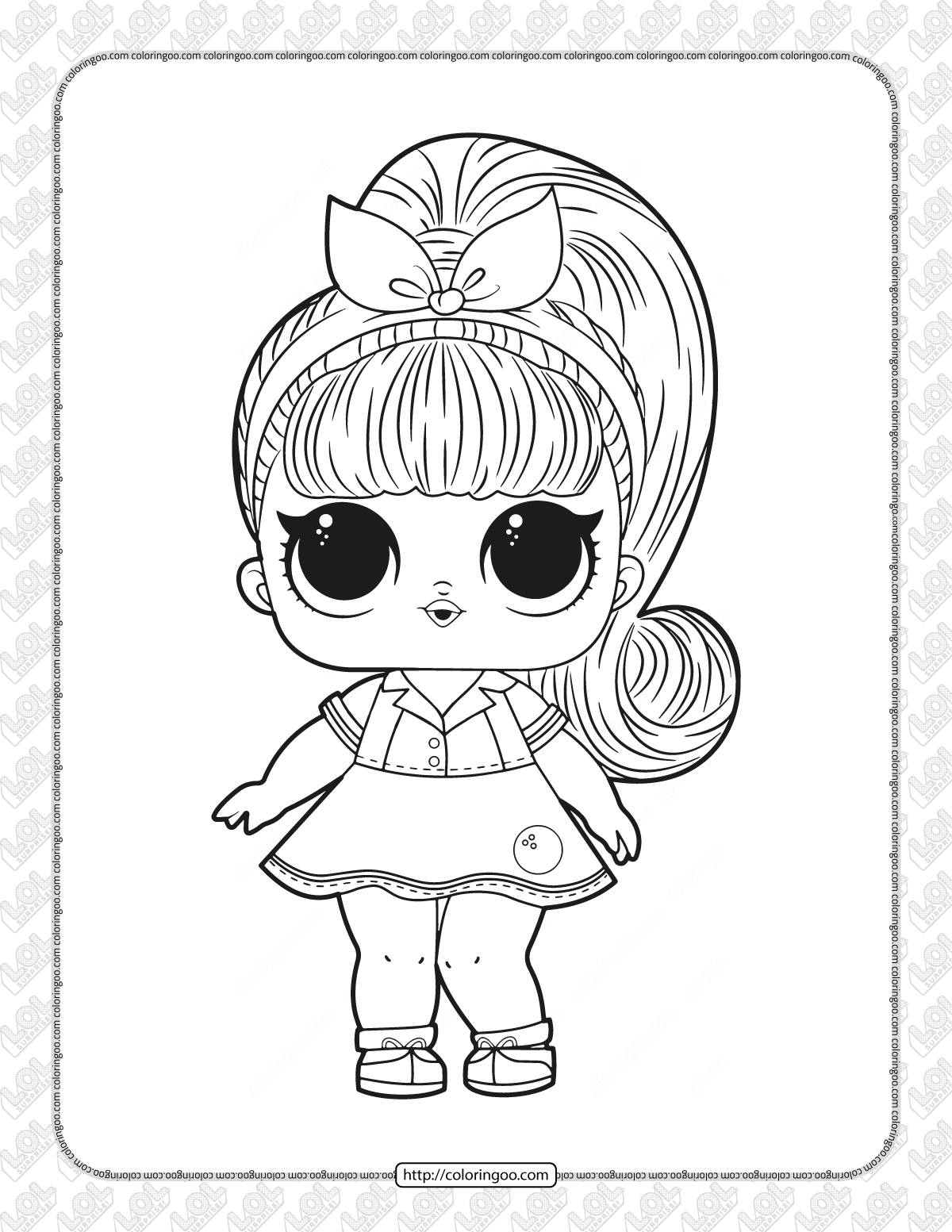 printable lol doll coloring pages for free