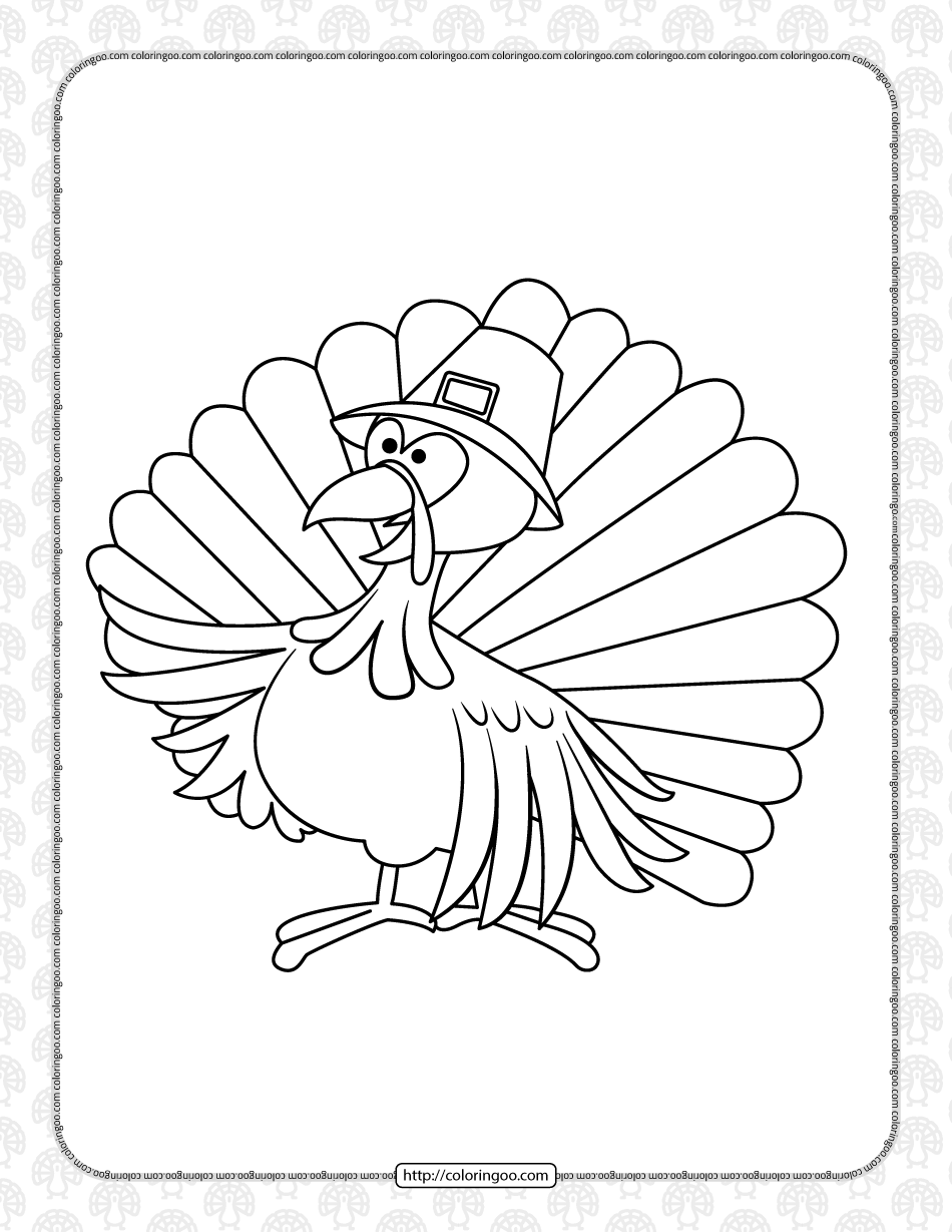 printable turkey coloring pages for kids