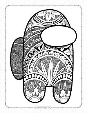 among us coloring page for adults