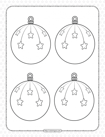 christmas ornaments pdf coloring pages