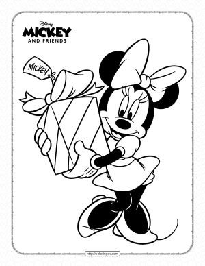 disney mickey and friends minnie coloring page