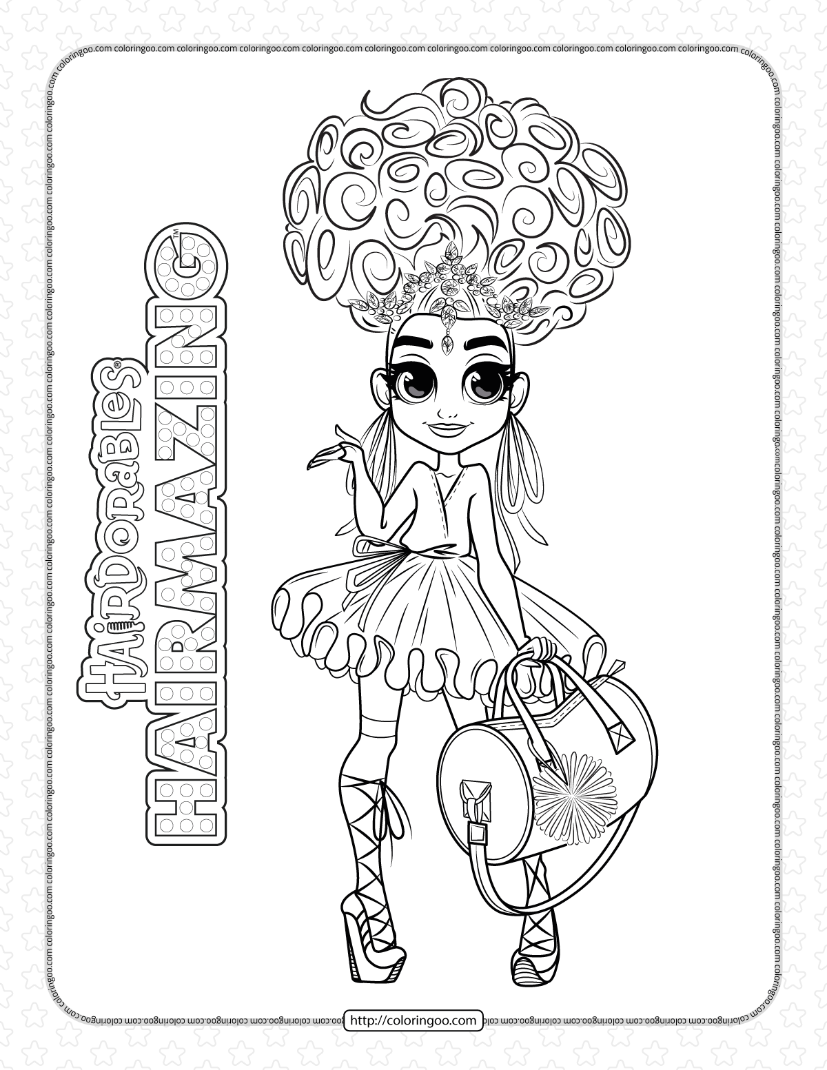 hairdorables hairmazing bella coloring pages