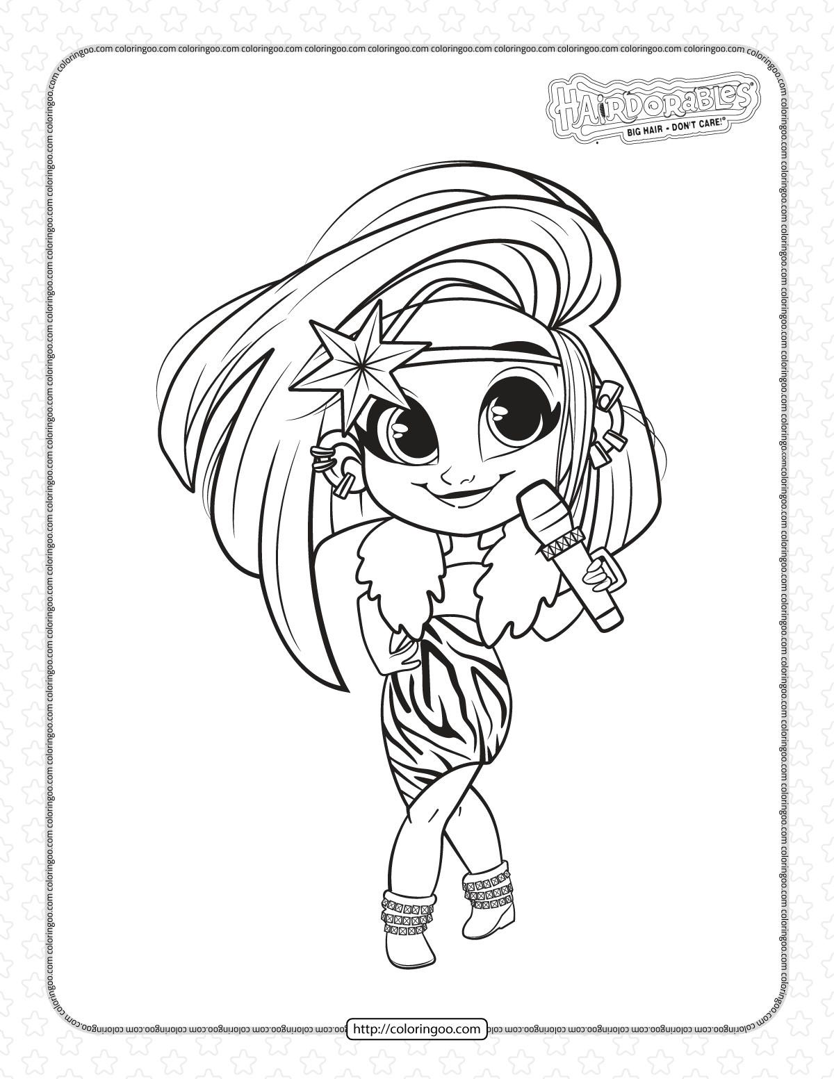 hairdorables harmony fashion dolls coloring pages