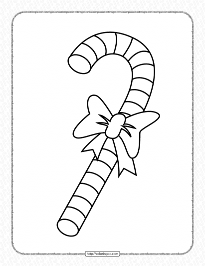 printable candy cane pdf coloring pages