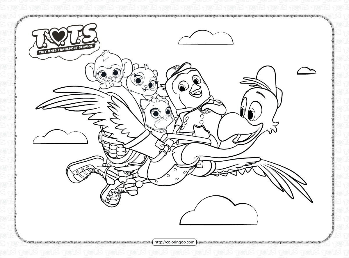tiny ones transport service coloring pages