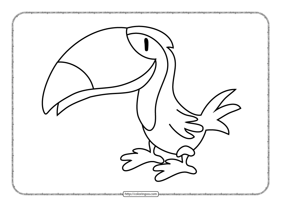 toucan coloring pages for kids