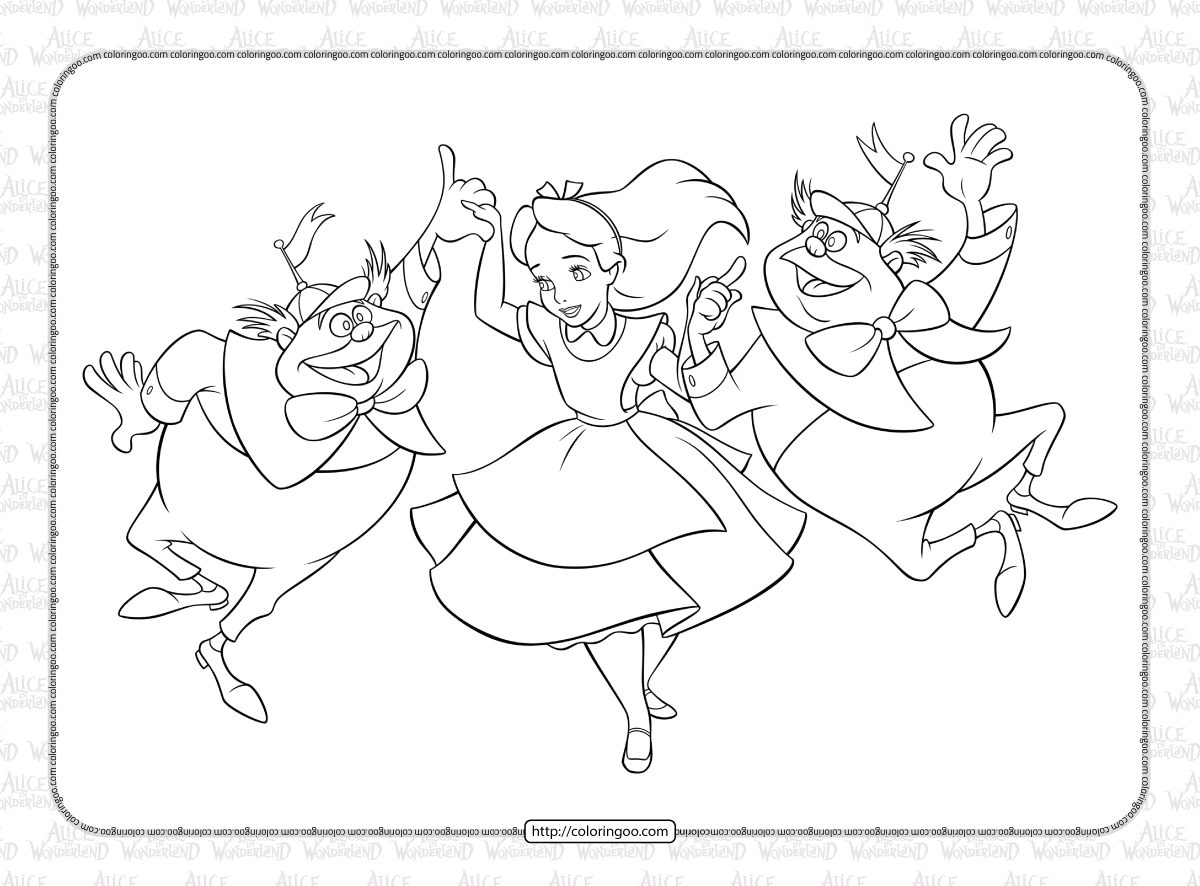 alice and the tweedies coloring page