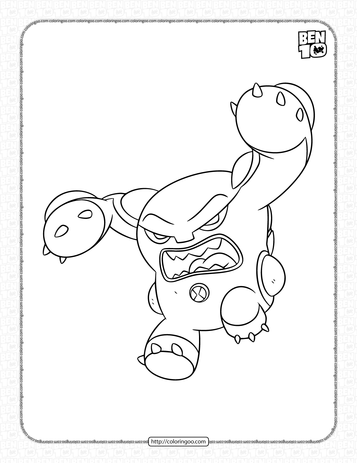 ben 10 cannonbolt reboot coloring page for kids