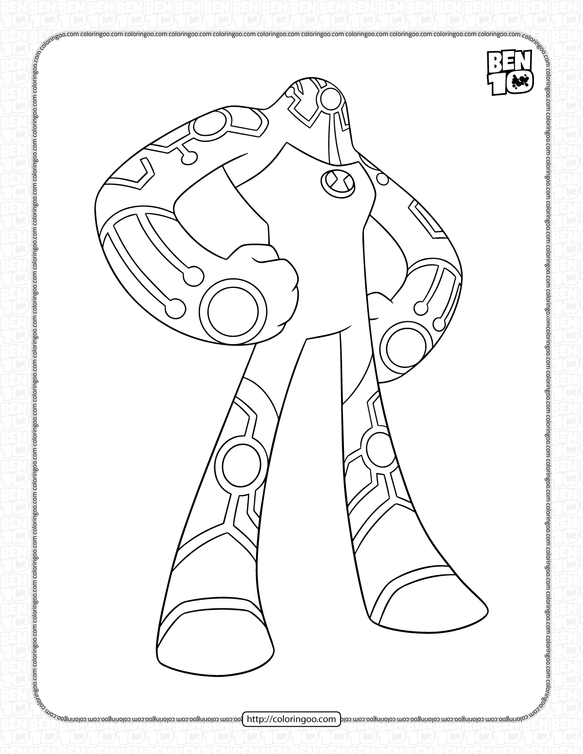 ben 10 upgrade reboot coloring pages