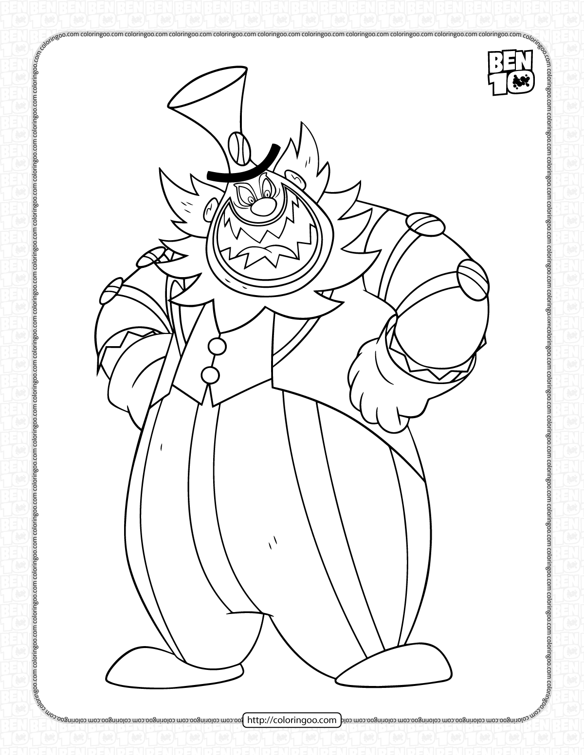 ben 10 zombozo reboot coloring pages
