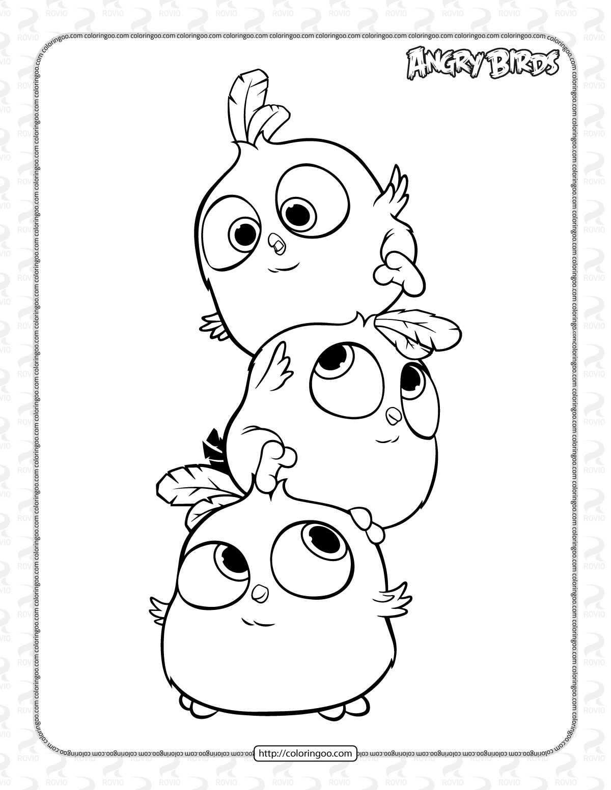 blue birds jay jake and jim coloring page