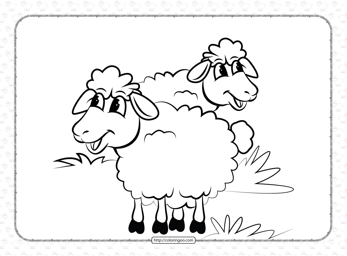 cute sheeps coloring pages for kids