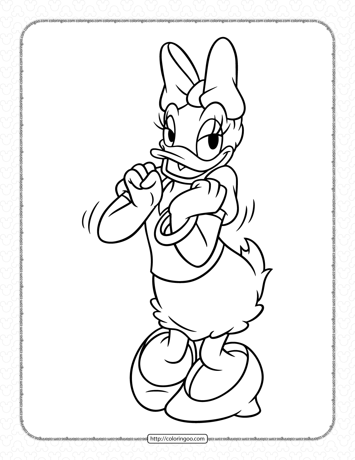 daisy duck coloring pages for girls