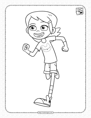 gwen tennyson coloring pages for girls