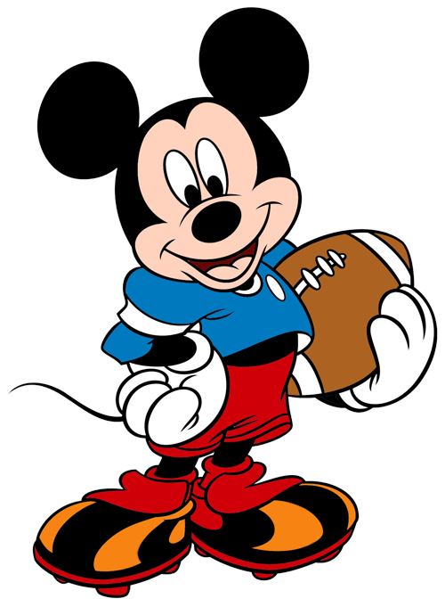 Mickey Mouse American Football Player Colored 
