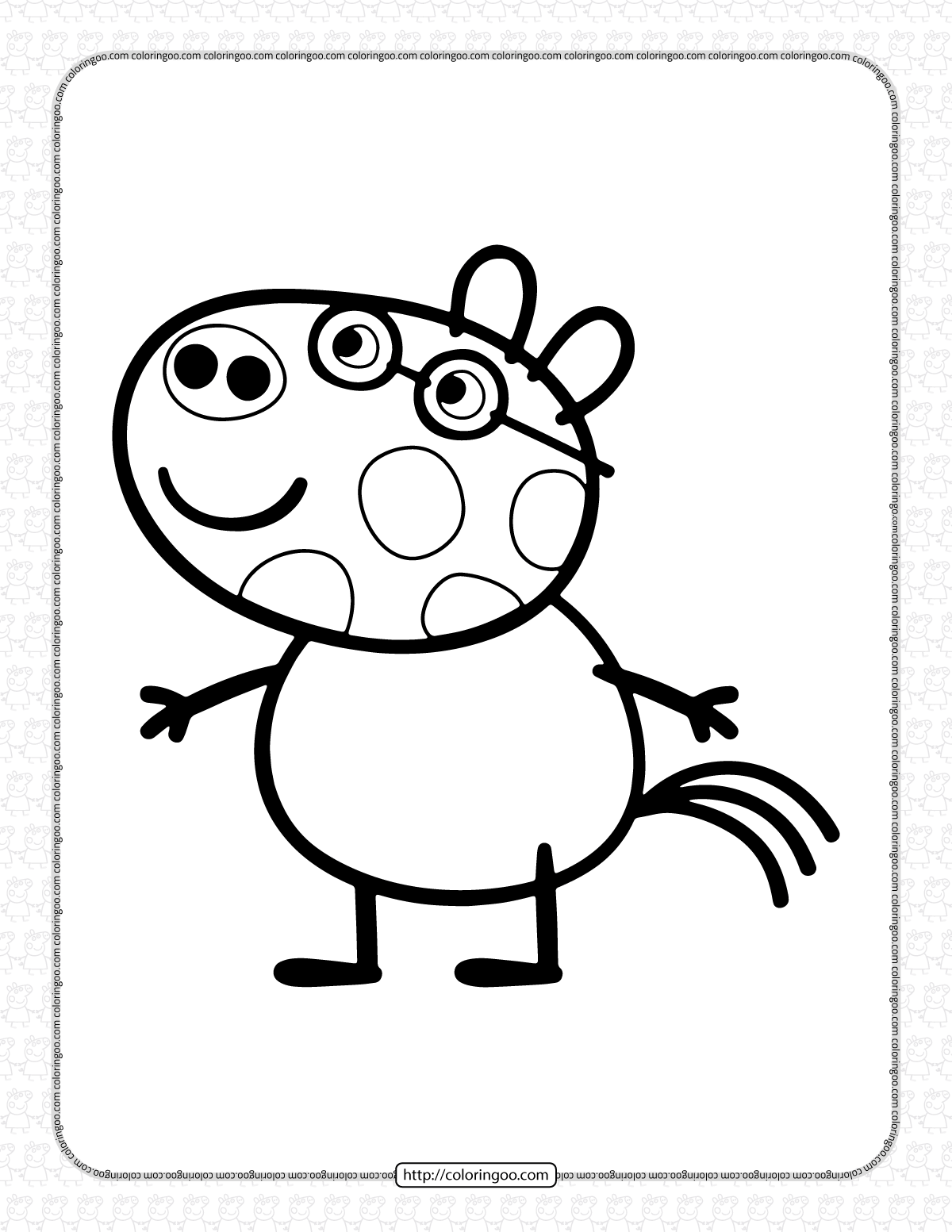 pedro pony in peppa pig coloring pages
