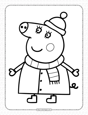 peppa mummy pig coloring pages