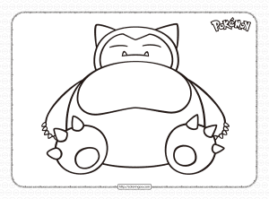 pokemon snorlax coloring pages