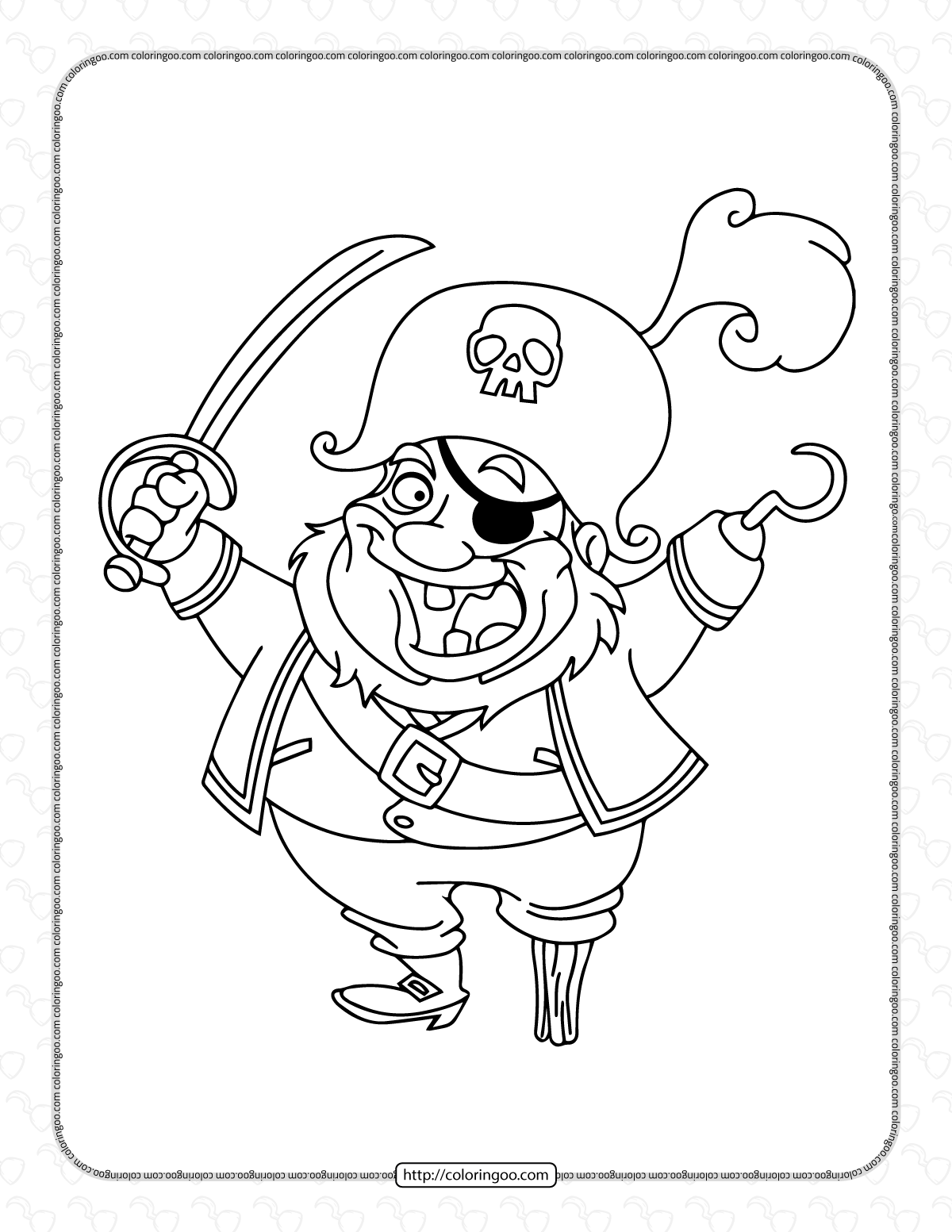 printable pirate pdf coloring pages