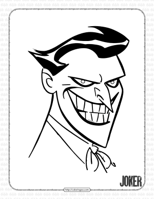 printable the joker coloring pages
