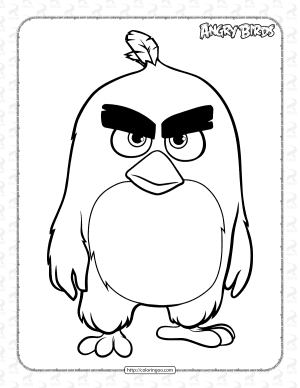 red from angry birds coloring pages for kids