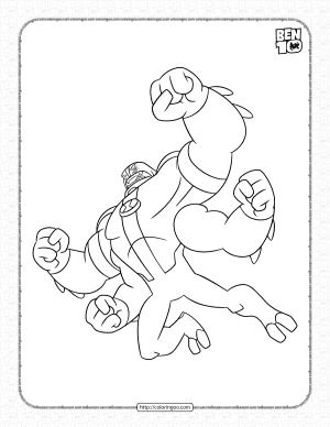 ben 10 four arms coloring pages