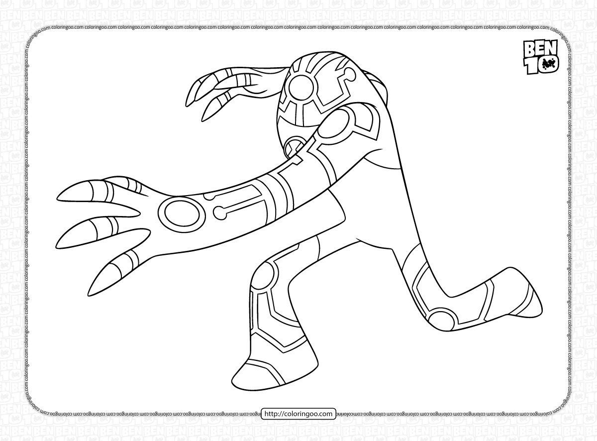 ben 10 upgrade coloring pages for kids