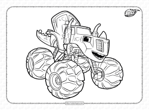 blaze and the monster machines zeg coloring pages