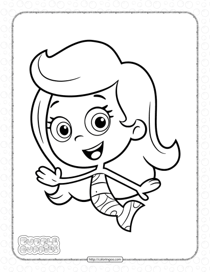 bubble guppies molly coloring pages for kids