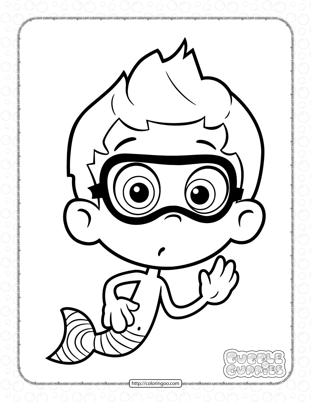 bubble guppies nonny coloring pages